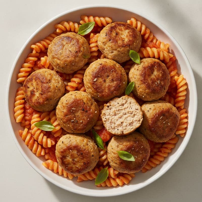 Chicken Meatballs with Marinara Pasta