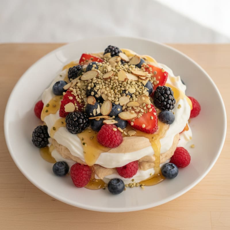 Greek Yogurt Protein Parfait with Mixed Berries