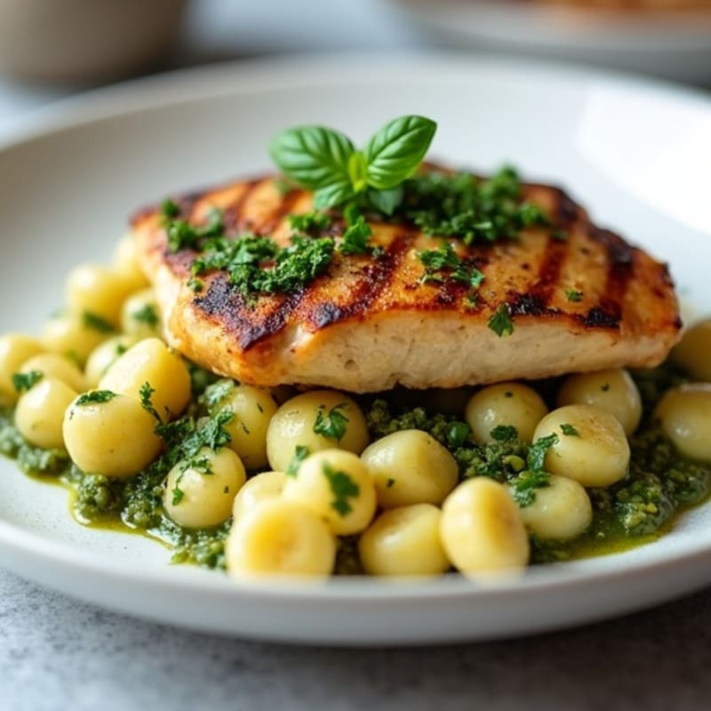 Fluffy Gnocchi with Fresh Herb Pesto