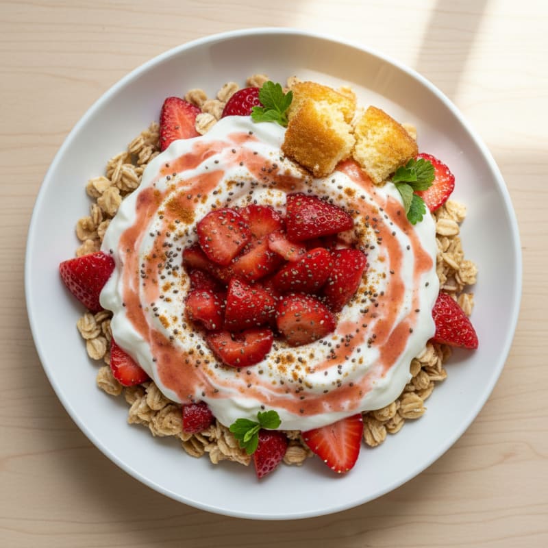 Creamy Strawberry Shortcake Overnight Oats