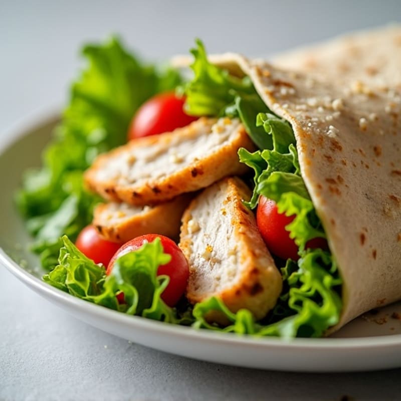 Grilled Chicken Caesar Wrap with Crunchy Romaine