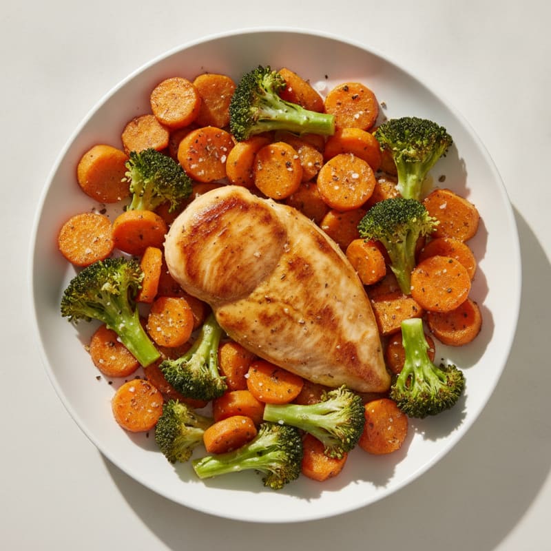 Pan-Seared Chicken with Roasted Vegetables