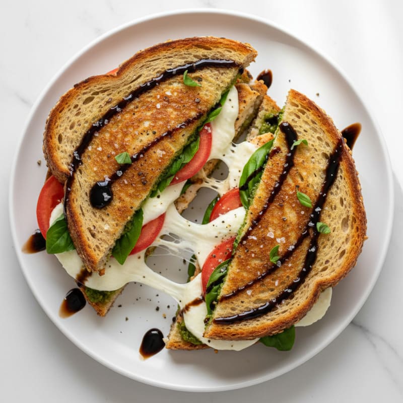 Golden Grilled Caprese Sandwich