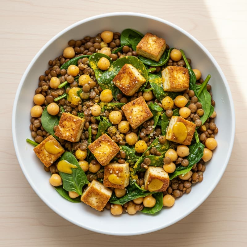 Lentil and Chickpea Power Bowl