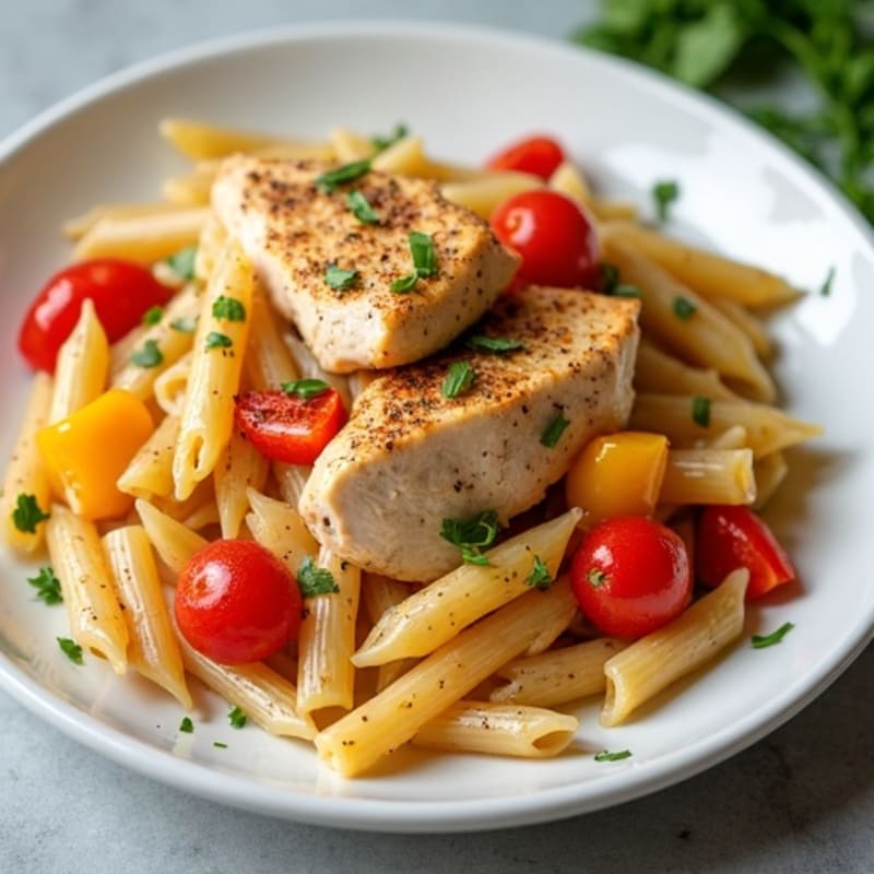Creamy Cajun Chicken Pasta with Bell Peppers