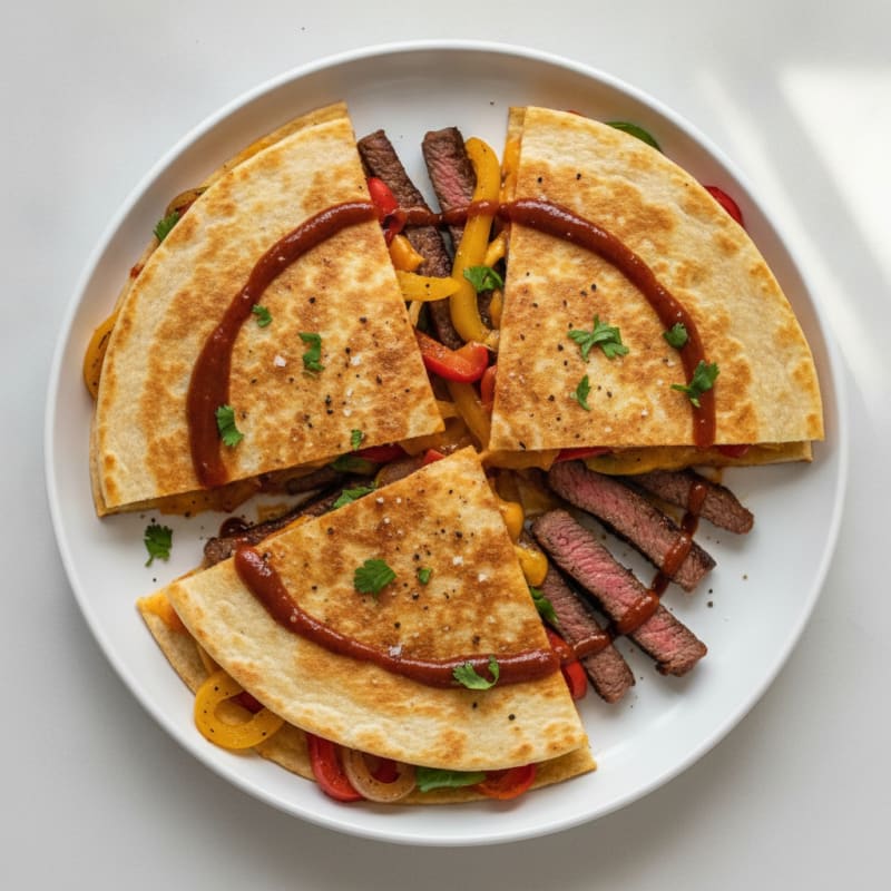 Seared Steak & Pepper Quesadillas