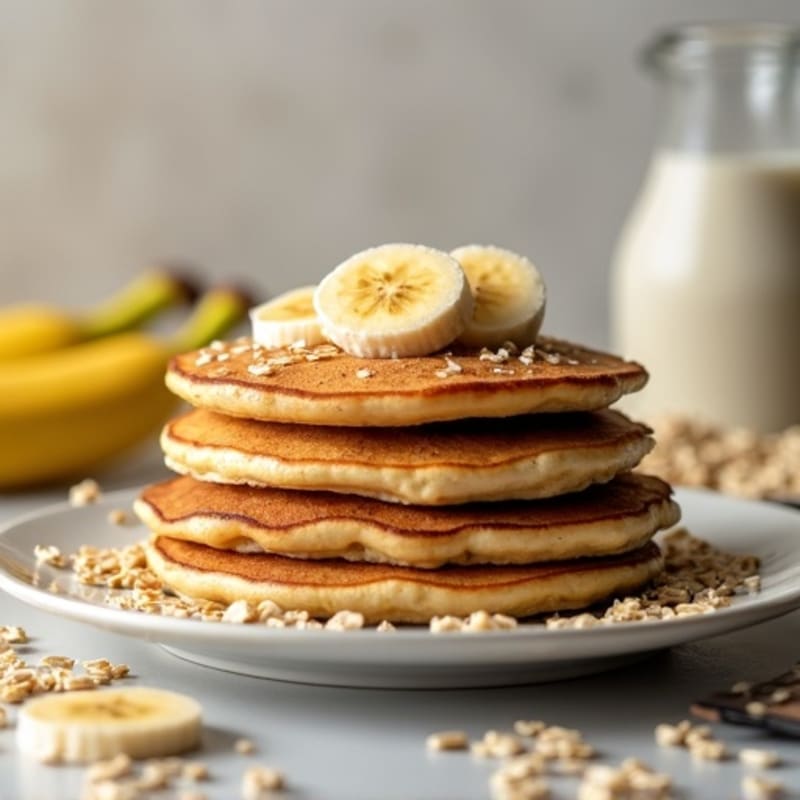 Fluffy Protein-Packed Banana Oat Pancakes