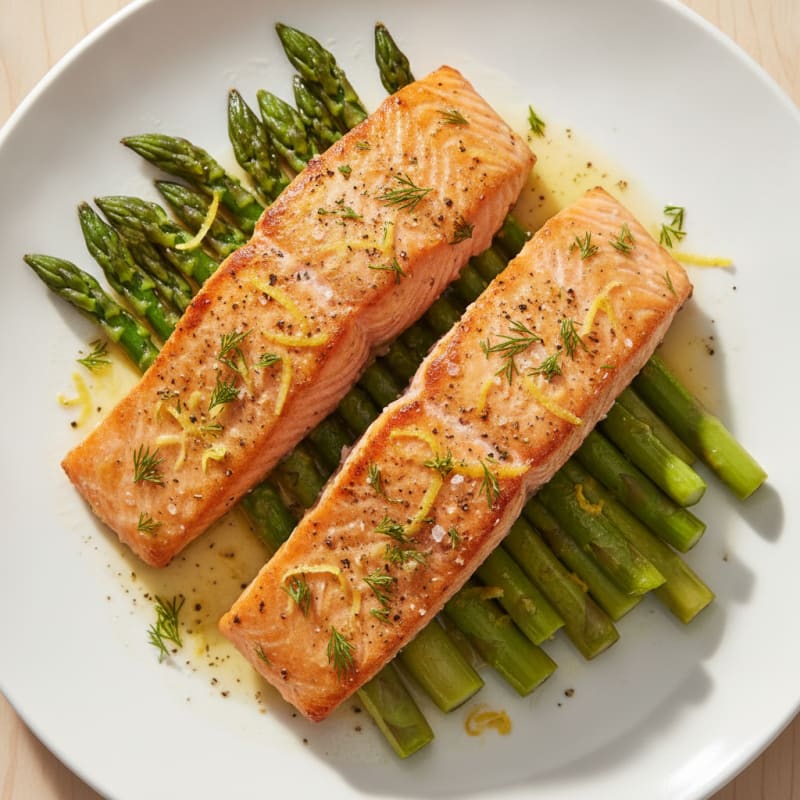 Lemon-Herb Roasted Salmon with Asparagus