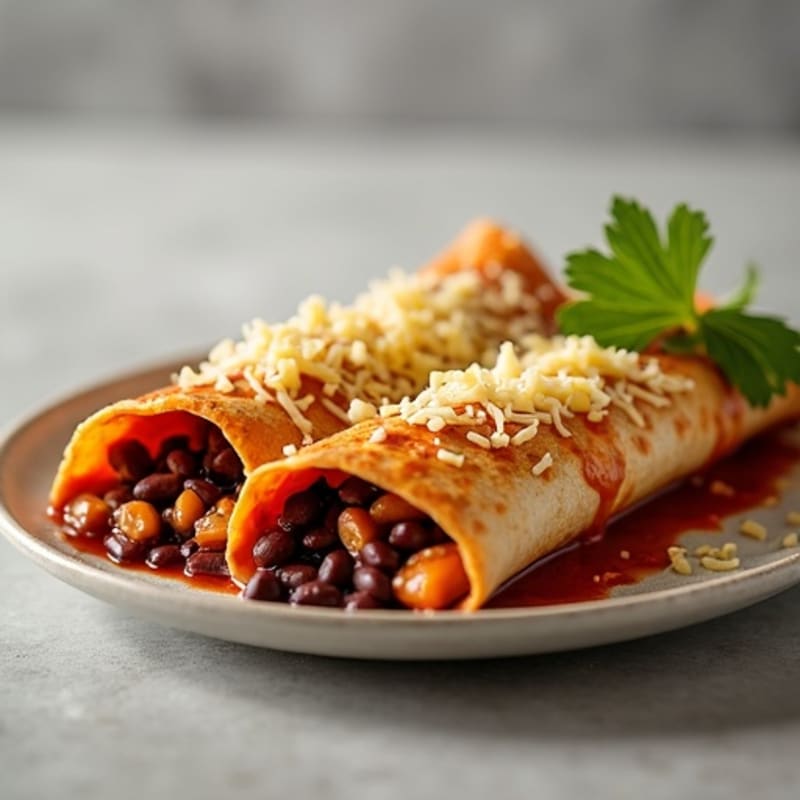 Baked Chicken and Black Bean Enchiladas