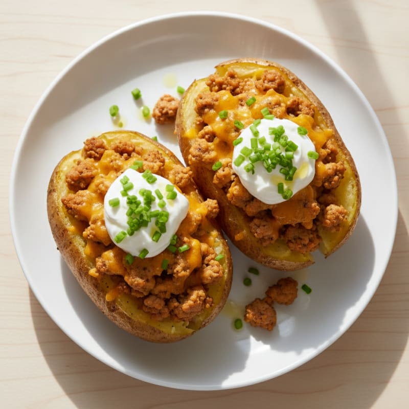 Loaded Baked Potatoes with Chives