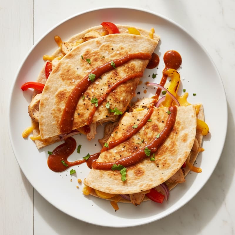 Crispy Chipotle Chicken Quesadillas