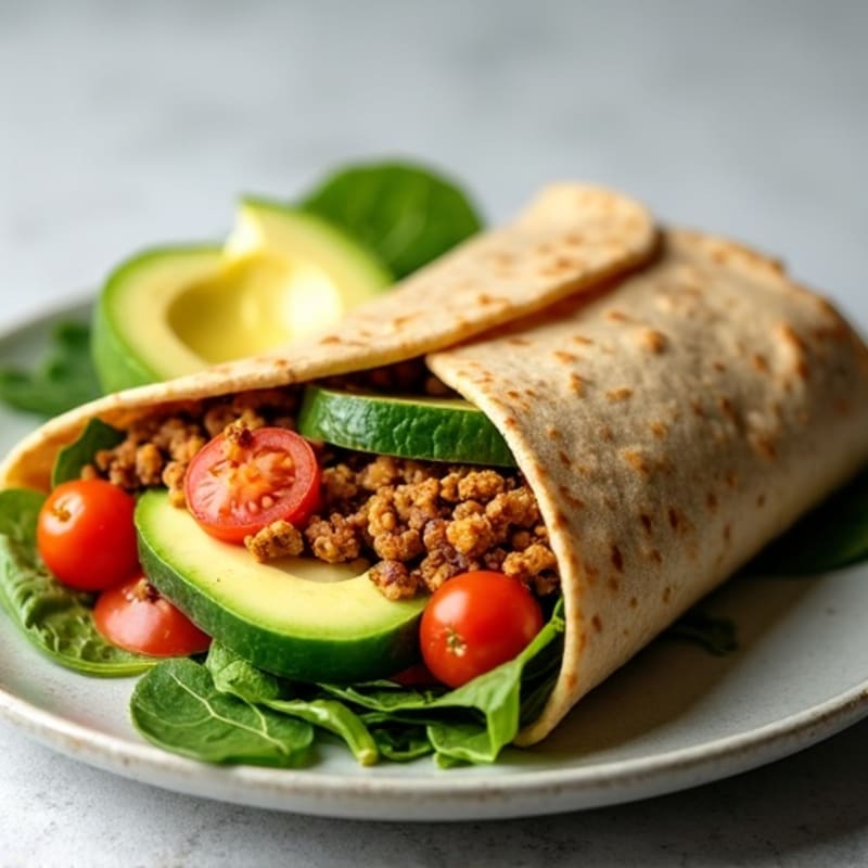 Fresh Veggie and Creamy Hummus Wrap