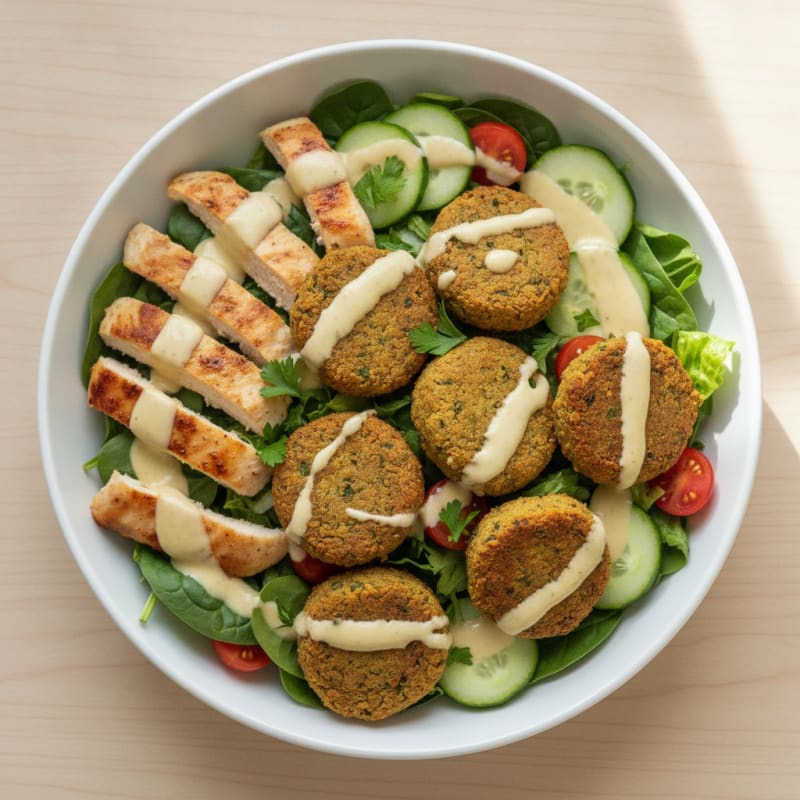 Falafel Bowl with Lemon-Tahini Drizzle