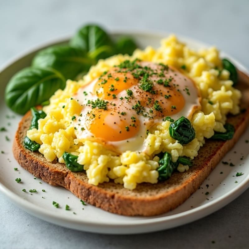 Egg White Scramble with Lean Turkey and Spinach