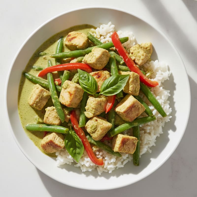 Green Curry Chicken with Jasmine Rice