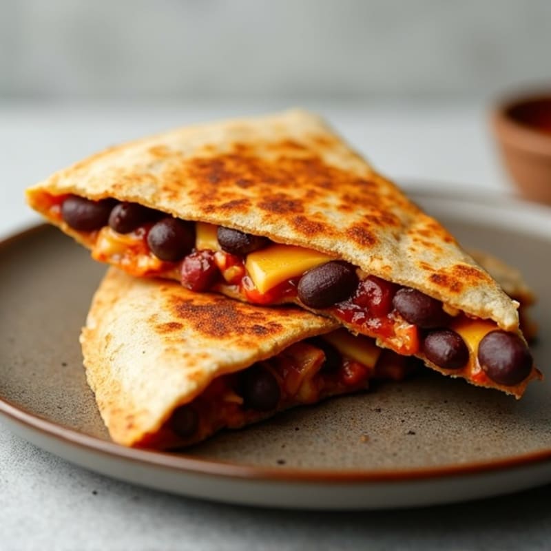 Smoky BBQ Chicken and Black Bean Quesadilla