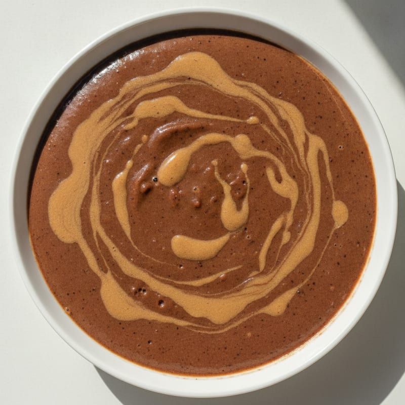 Silky Chocolate Protein Pudding with Almond Butter Swirl
