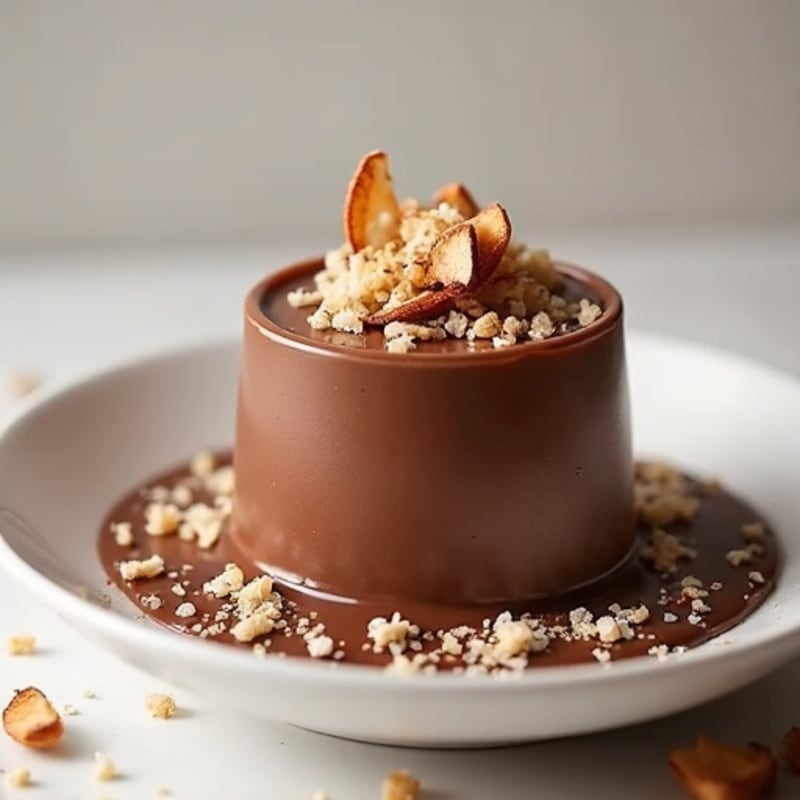 Silky Chocolate Protein Pudding with Toasted Coconut