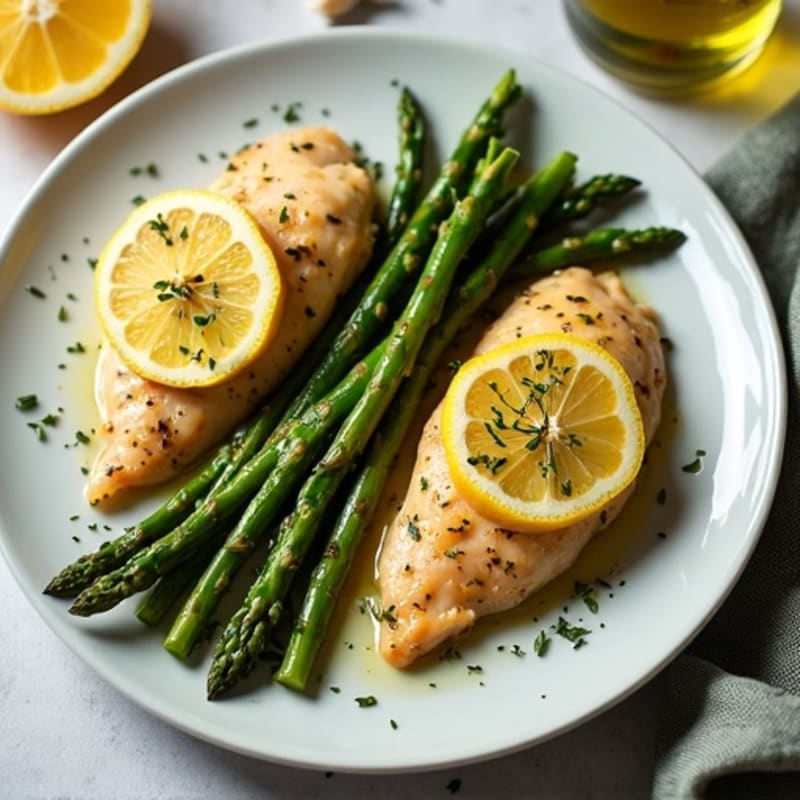 Sheet Pan Lemon Herb Chicken with Roasted Asparagus