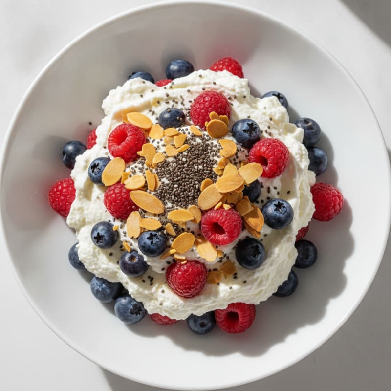 Greek Yogurt Protein Parfait with Whey and Berries