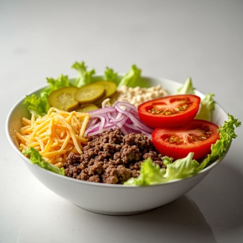 Protein-Packed Lean Ground Beef Big Mac Bowl