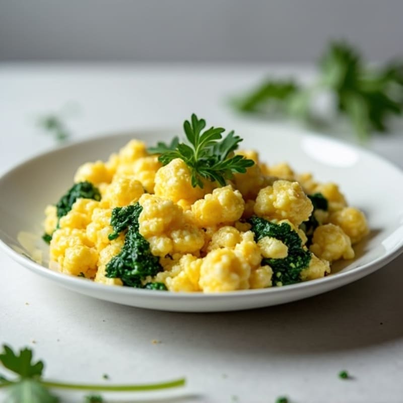 Egg White Spinach Scramble