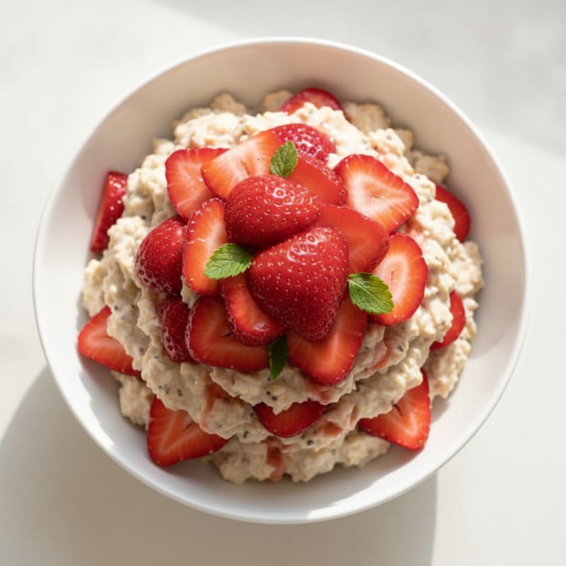 Strawberry Shortcake Overnight Oats
