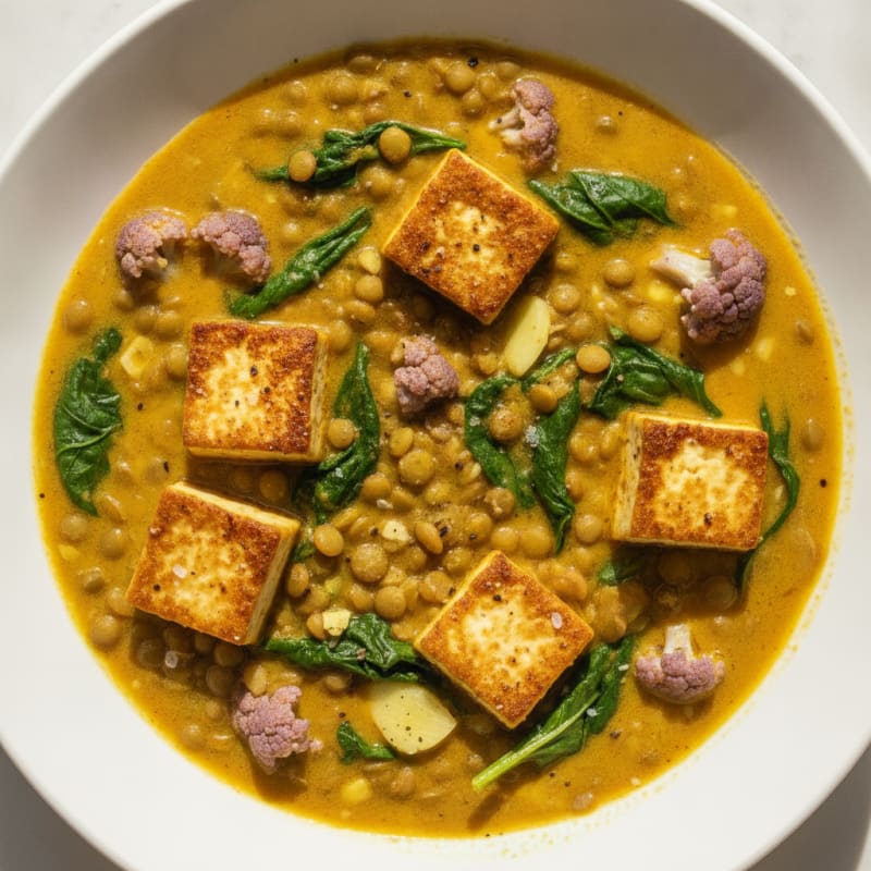 Lentil and Vegetable Curry Bowl