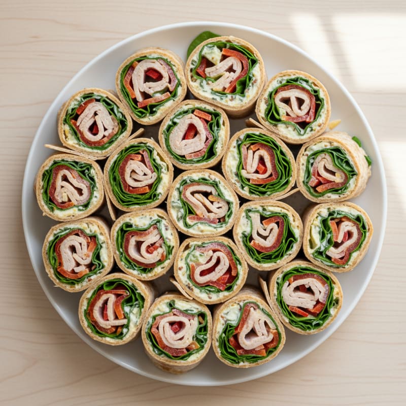 High-Protein Turkey and Cheese Pinwheels
