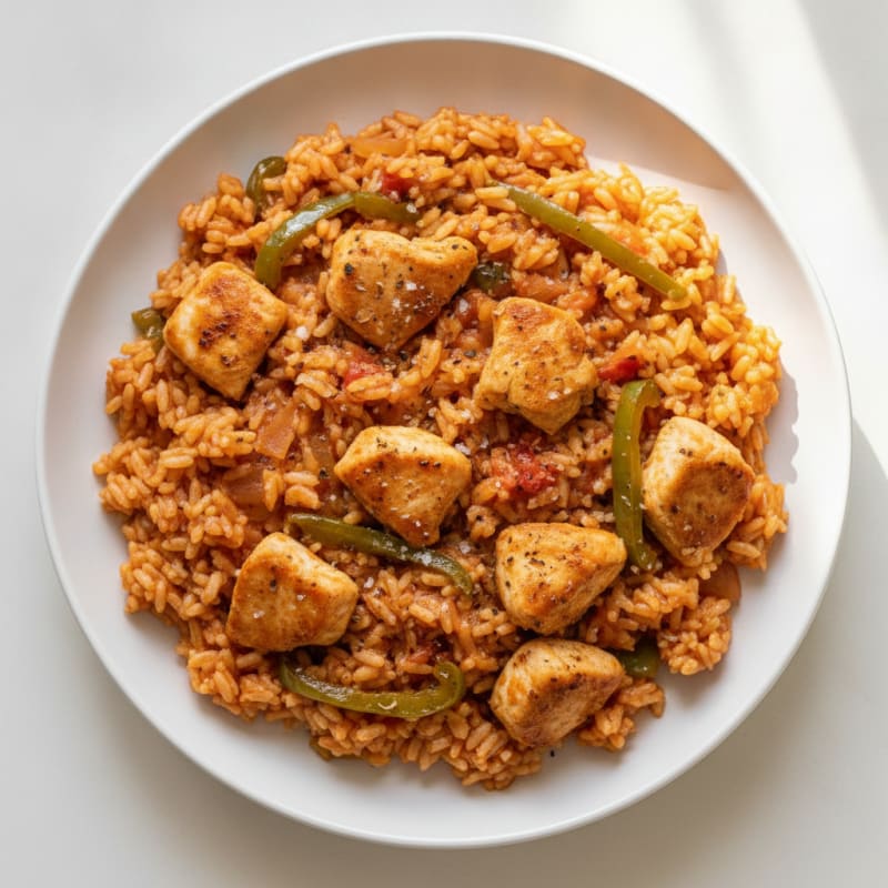 Chicken and Tomato Rice Skillet