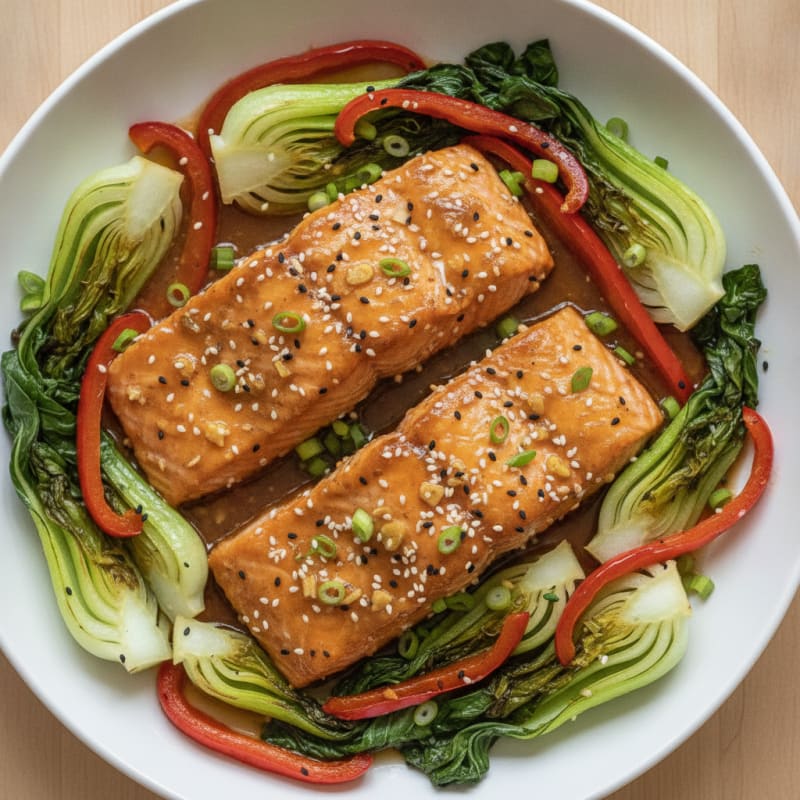 Sheet Pan Salmon with Sweet Oyster Sauce