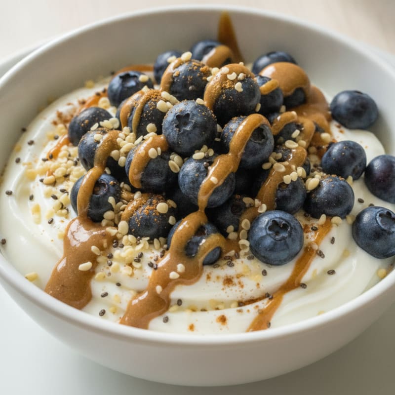 Blueberry Greek Yogurt Power Bowl
