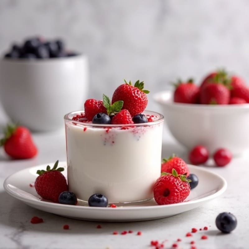 Silky Greek Yogurt Protein Mousse with Fresh Berries