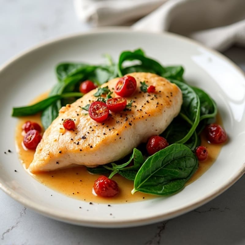 Creamy Sun-Dried Tomato Chicken with Spinach
