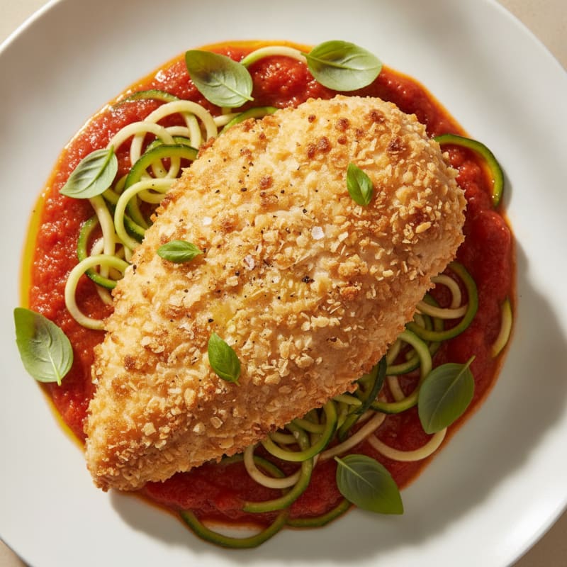 Parmesan-Crusted Chicken with Marinara Sauce