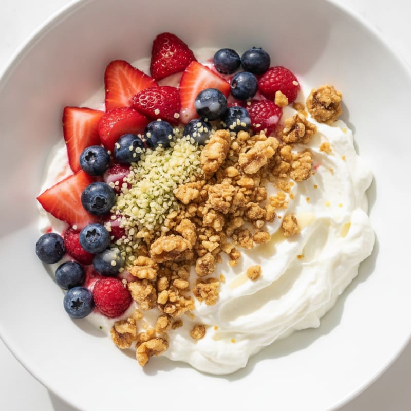 Creamy Greek Yogurt Protein Bowl with Mixed Berries