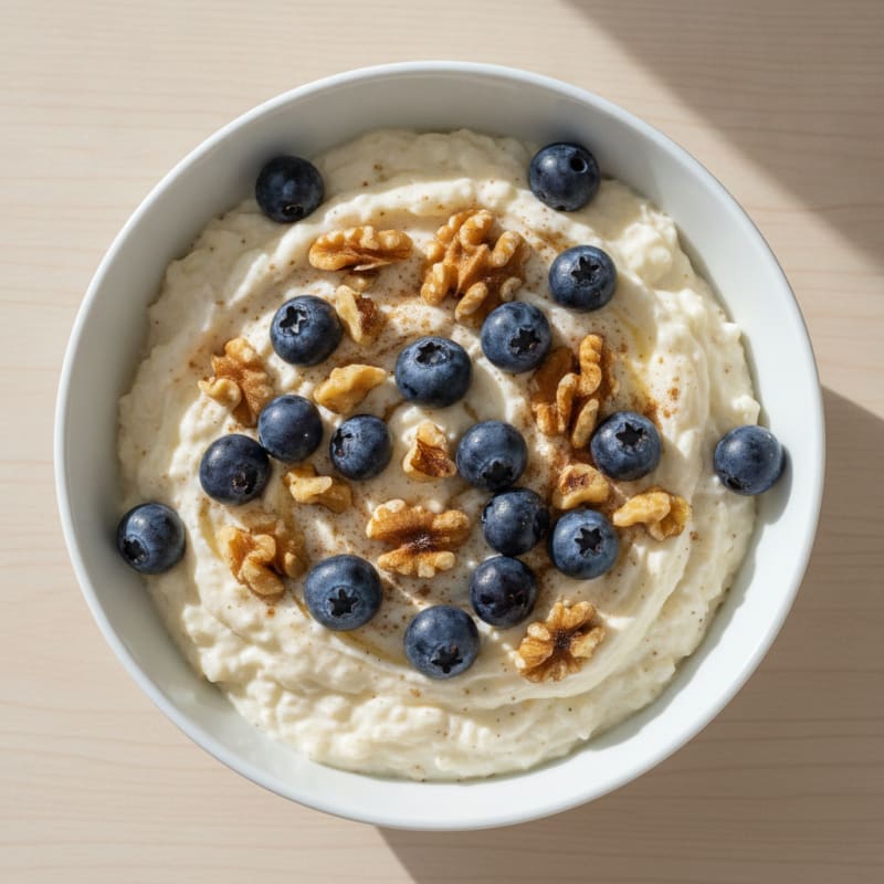 High-Protein Berry & Walnut Cream of Rice