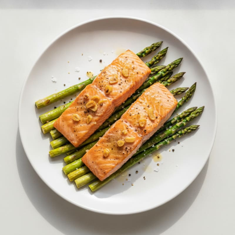 Baked Salmon with Roasted Asparagus