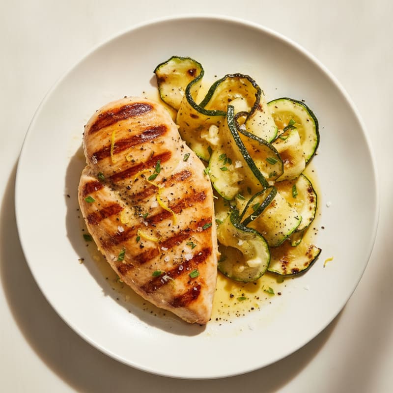 Lemon-Herb Grilled Chicken with Zucchini