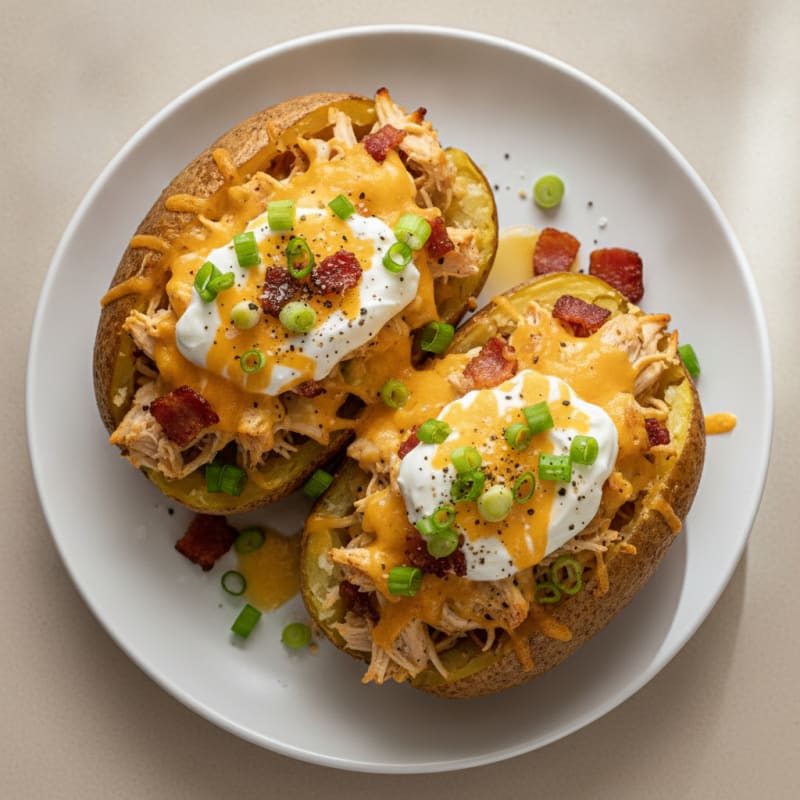 Bacon-Cheddar Stuffed Baked Potatoes