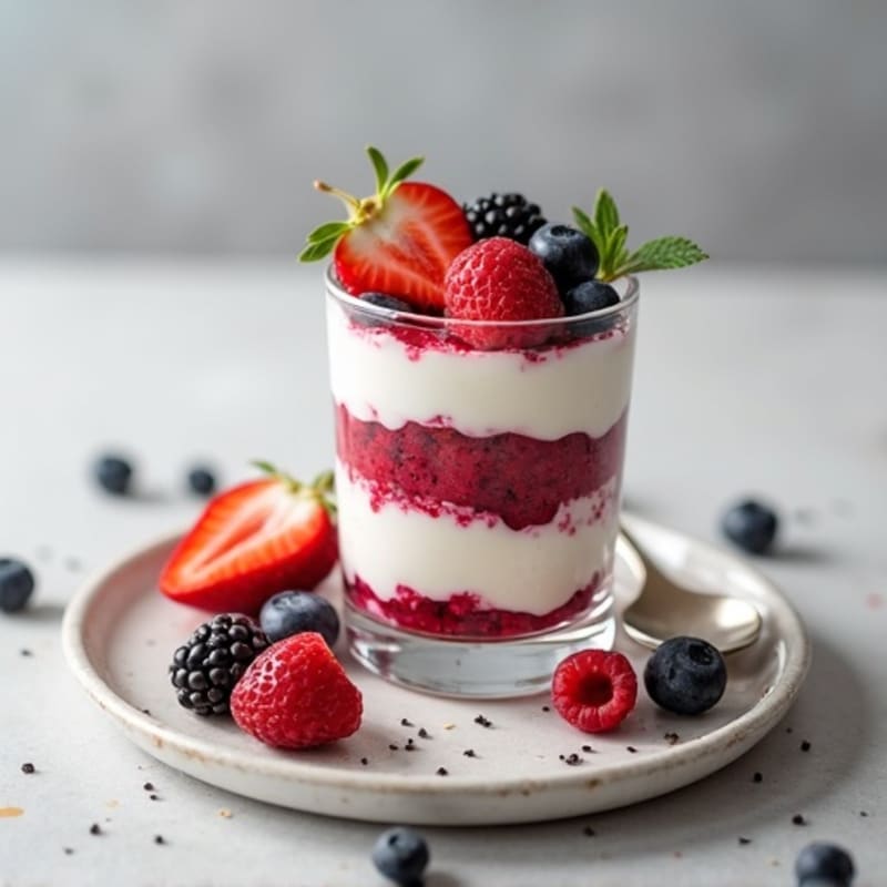Greek Yogurt Protein Parfait with Berries
