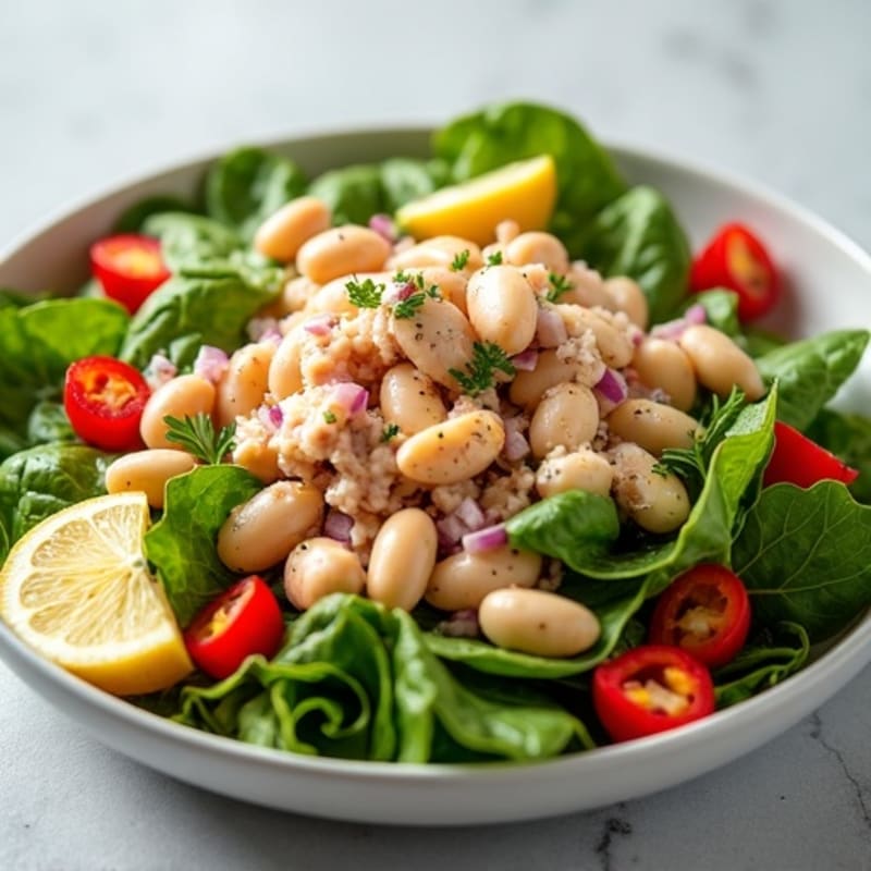 Tuna and White Bean Salad with Lemon Vinaigrette