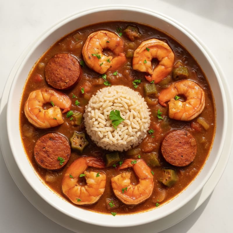 Creole Shrimp and Sausage Gumbo
