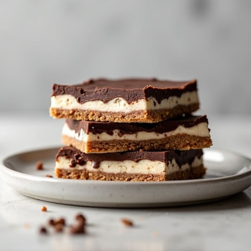 Protein-Rich Dark Chocolate Greek Yogurt Cheesecake Bars