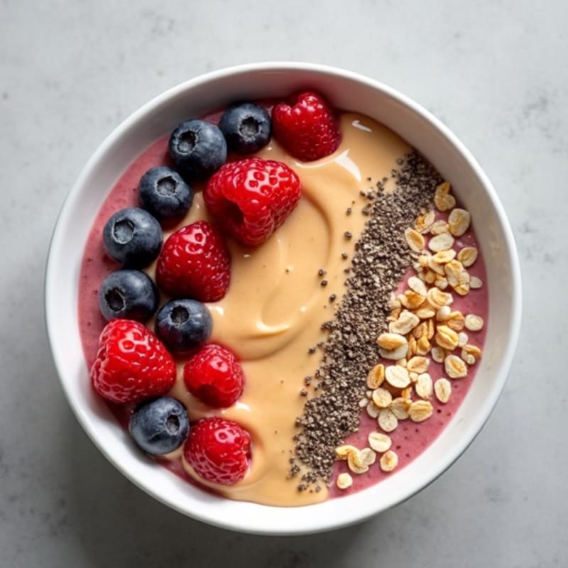 Creamy Nut Butter Berry Oat Bowl