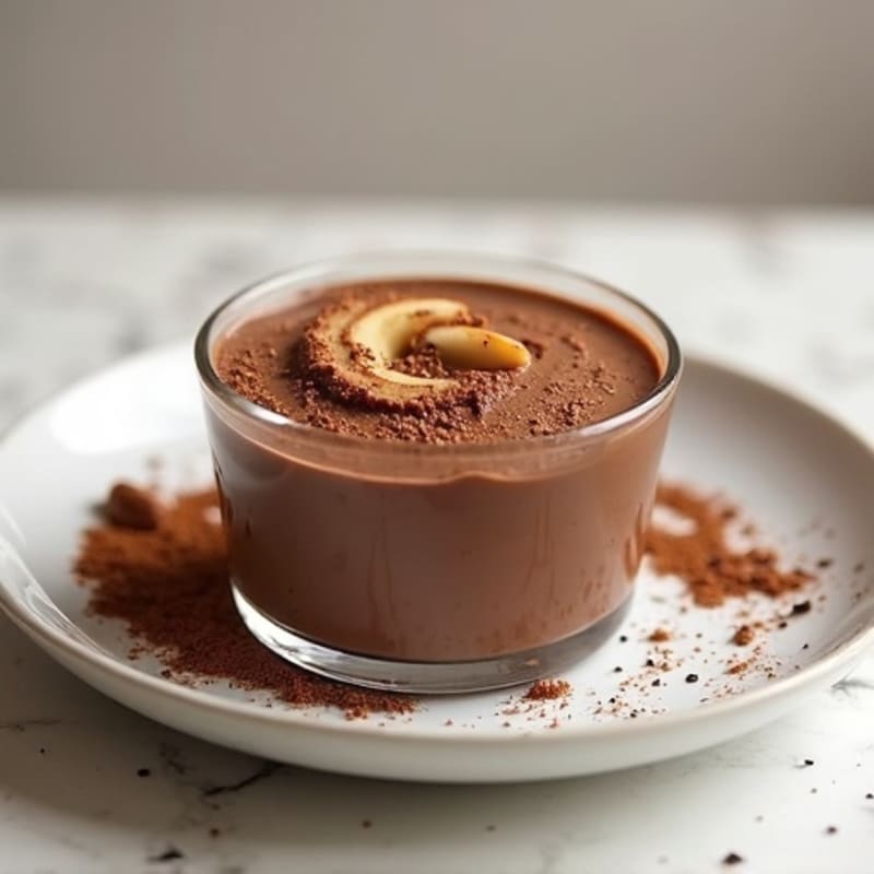 Silky Chocolate Protein Pudding with Almond Butter Swirl