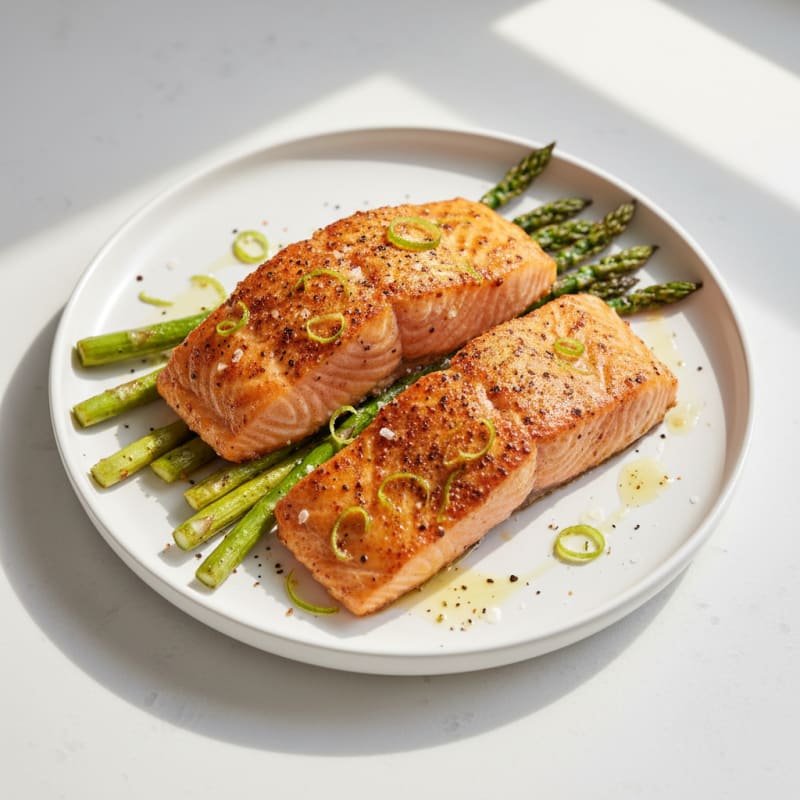 Smoky Chili-Lime Salmon with Roasted Asparagus