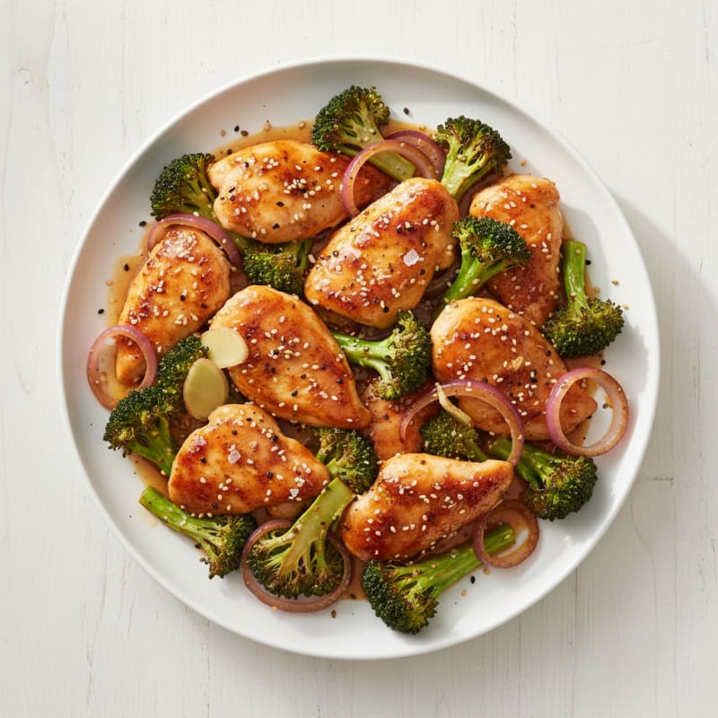 Sheet Pan Honey-Garlic Chicken and Broccoli