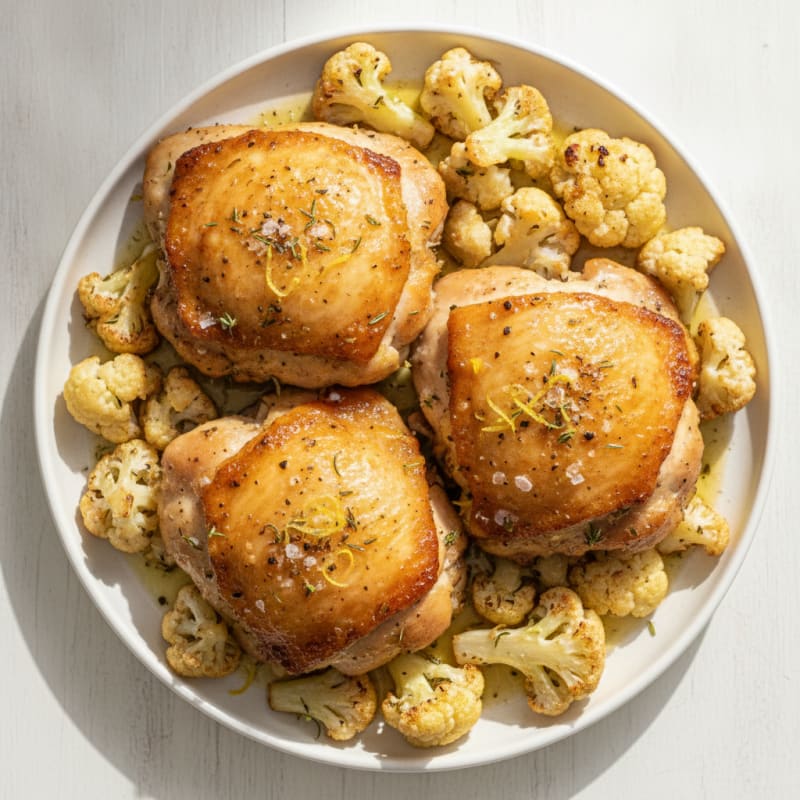 Garlic Herb Roasted Chicken Thighs