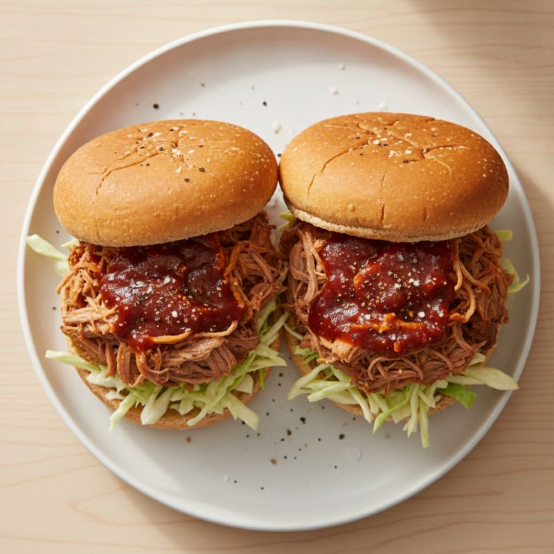 Smoked BBQ Pulled Pork Sandwiches